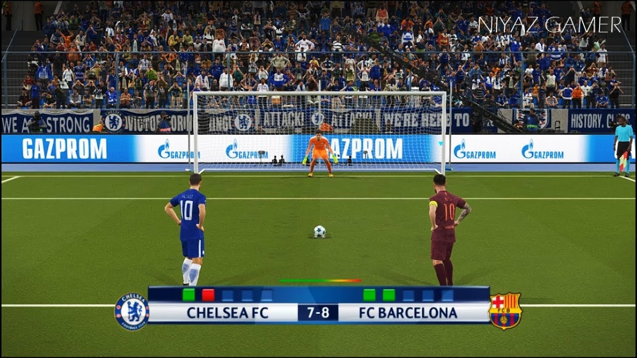 CHELSEA FC vs FC BARCELONA | UEFA Champions League - UCL | Penalty Shootout | PES 2018 Gameplay PC