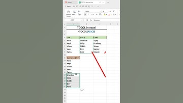 TOCOL in excel #exceltutorial #exceltips #exceltricks #excel