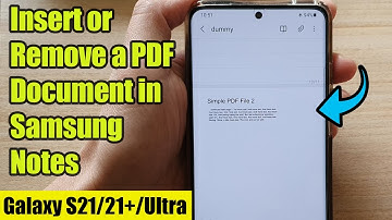 Galaxy S21/Ultra/Plus: How to Insert or Remove a PDF Document in Samsung Notes
