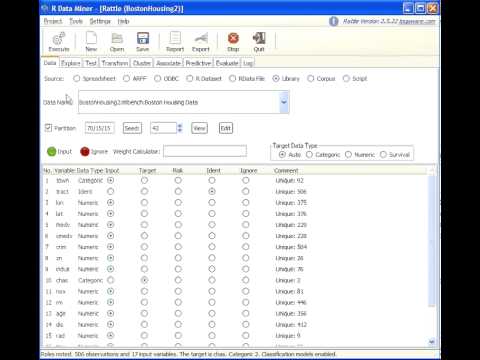Rattle R Gui Library Data Sets - YouTube
