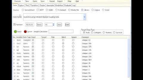 Rattle R Gui  Library Data Sets