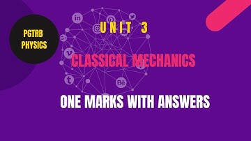 Classical mechanics : one Mark