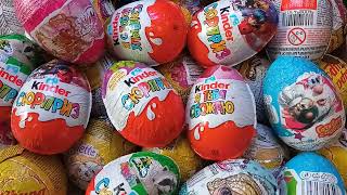 1 of 200 Kinder Surprise Eggs and chocolate eggs with toy / ASMR Satisfying video / A Lot of Candy