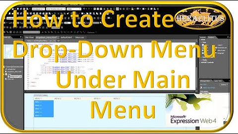 MS Expression Web 4 Lesson 21 - How to Create Drop-Down Menu Under Main Menu Part 2/2