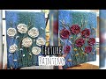 Texture Painting on Canvas | 3D Painting | Wall Putty Craft | Canvas Art | Roses Textured Painting