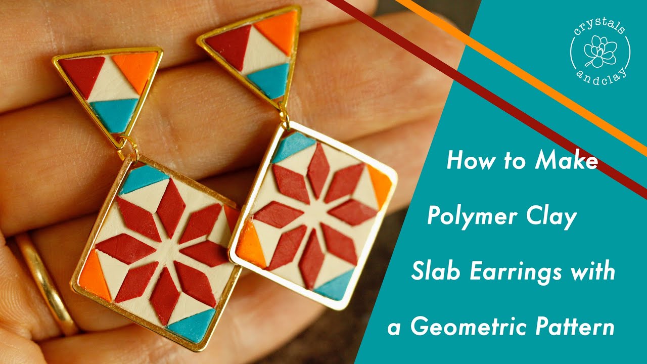 VIDEO: Polymer Clay Slab Earrings