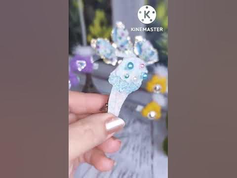 Оригинальные заколочки для челочки - YouTube