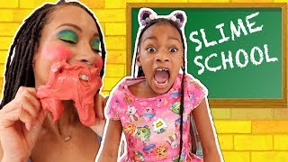 ... with naiah and elli. in this slime school the girls mix too much
makeup into slime. is a pretend sch...