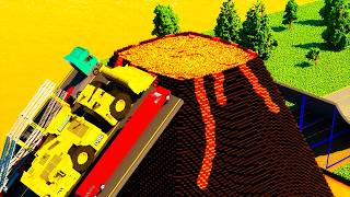 Jumping Long Cars Over a Massive Volcano