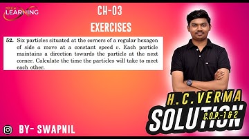 Six particles situated at the corners of a regular hexagon of side a move at a