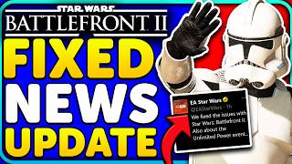 Star Wars Battlefront 2 got FIXED! Lost Progress News Update