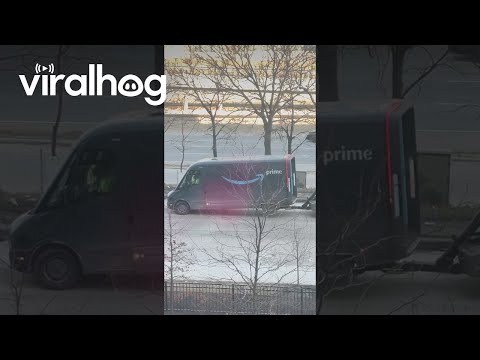 Tow Truck Takes Delivery Driver's Van Away || ViralHog