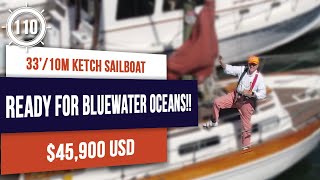 $45,900 READY FOR BLUEWATER OCEANS!! Coaster 33 Sailboat for sale! - EP110 #sailboattour