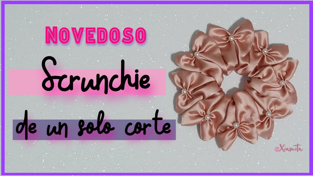 💖 EL VIDEO ORIGINAL - Scrunchie novedoso de un solo corte - Diseño original de @xiamita 
