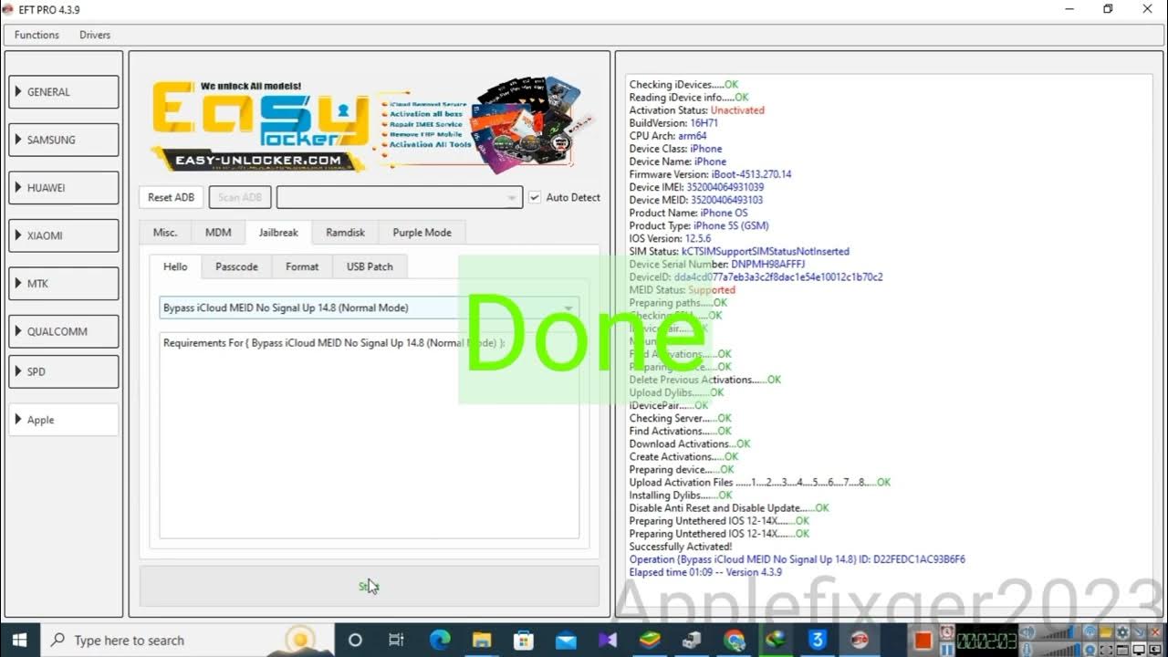 iCloud Free Bypass By EFT Dongle All iCloud Online Service Free
