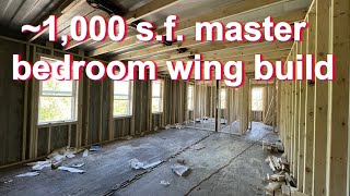 Creating master bedroom wing - beautiful framing and space in my shipping container house