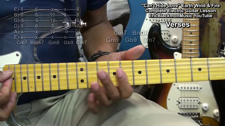 CAN'T HIDE LOVE Earth Wind & Fire Guitar Lesson CO...