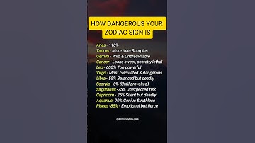 How Dangerous Zodiac Signs You Are | Most Dangerous Zodiac Signs Ranked #zodiac #astrology #tarot