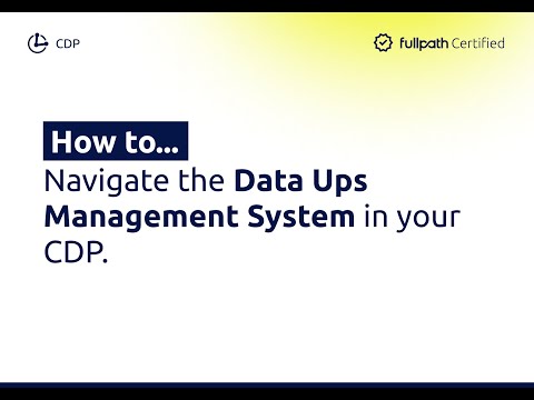 How to navigate the Data Ups Management System System - video from Fullpath