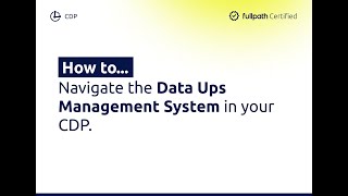 How to navigate the Data Ups Management System System