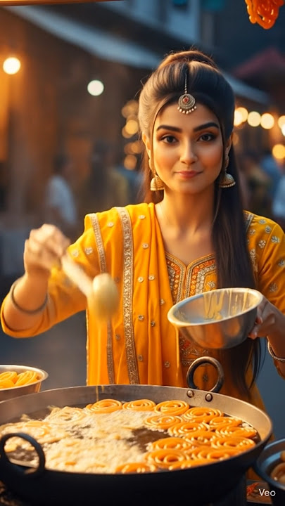 Garm Garm Jalebian Banaati Pyari Larki | Desi Street Food Love 💛🔥#GarmGarmJalebi#DesiStreetFood