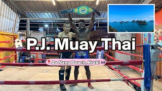 Authentic Thai Boxing at P.J. Muay Thai📍Ao Nang Beach Krabi 🇹🇭