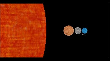 K2-3 Planetary System Size Comparison Update 1.0 | Algodoo