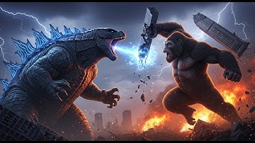 When Titans Collide: Kong vs Godzilla Cinematic Fight! The Ultimate Monsterverse Showdown