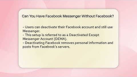 Can You Have Facebook Messenger Without Facebook? - Everyday-Networking