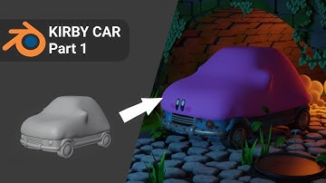 Kirby Car in 3D - Blender Modeling Timelapse Part 1
