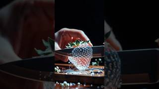 Satisfying Crystal Glass Strawberry Cutting ASMR 🔪🍓 | Oddly Satisfying Mirror Fruit Cut