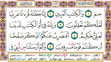 القرآن الكريم مقسم صفحات | الشيخ حاتم فريد | سورة الشورى | صفحة 489 مكتوبة | مصحف التجويد الملون
