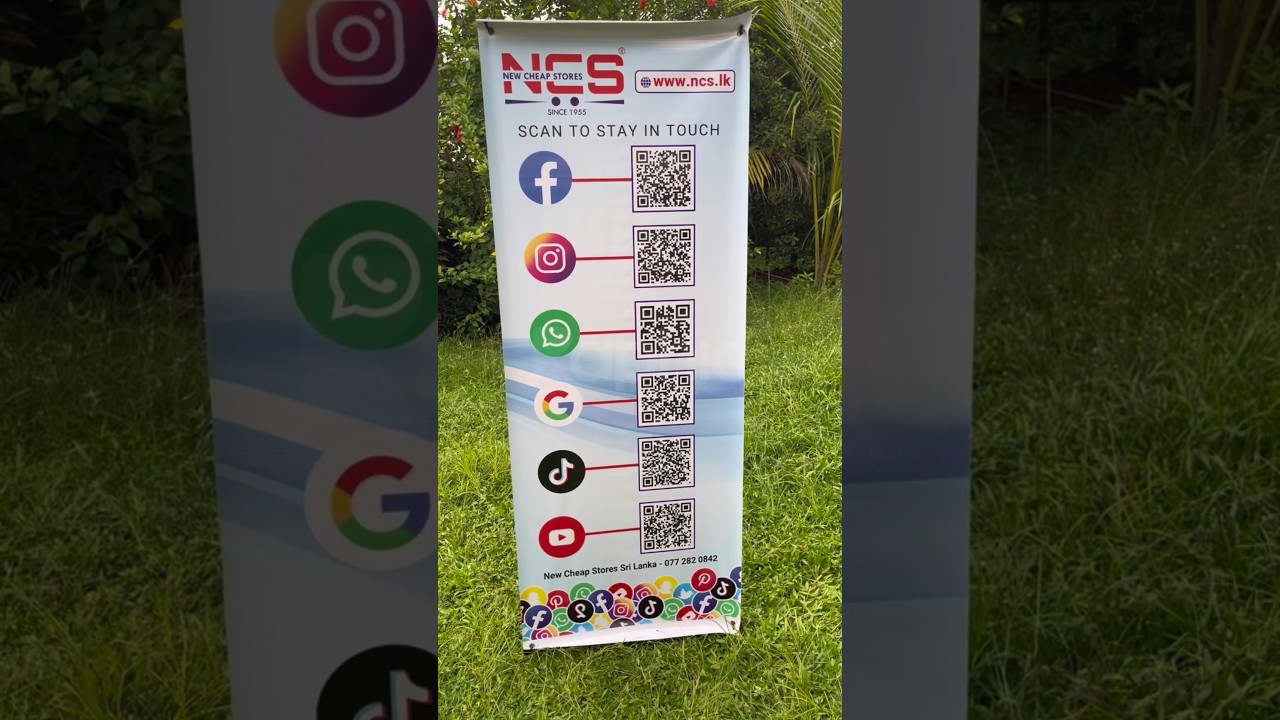 X Banner with Stand  for NCS Online Store Colombo 