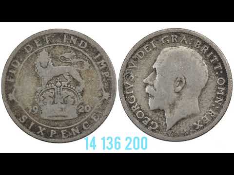 UK 1920 Six Pence Coin VALUE + REVIEW George V