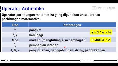Algoritma Pemrograman -OPERATOR-