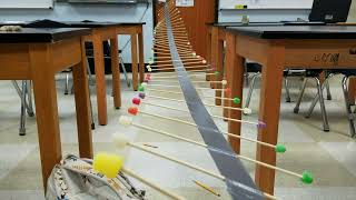 Simple Wave Machine- Slow Motion Science, STEM, Physics, Sound