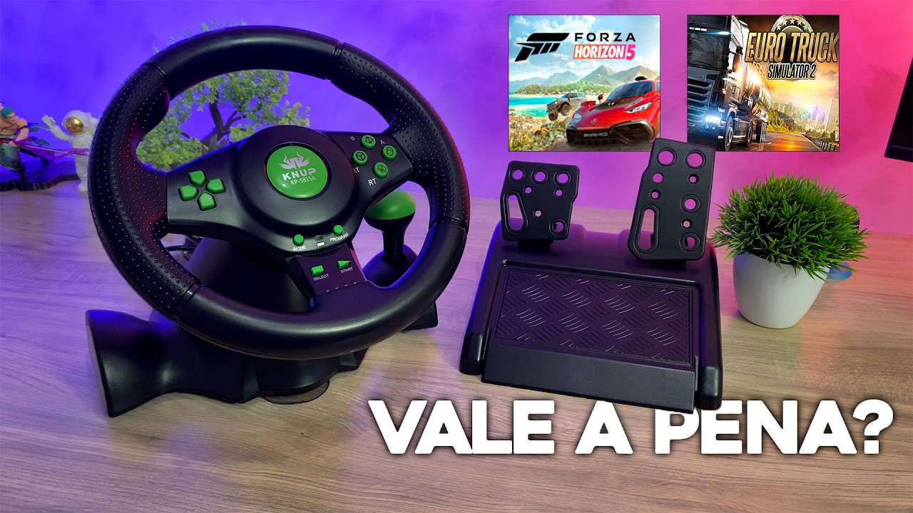 COMPREI UM VOLANTE BARATINHO NO MERCADO LIVRE | KNUP KP-5815A