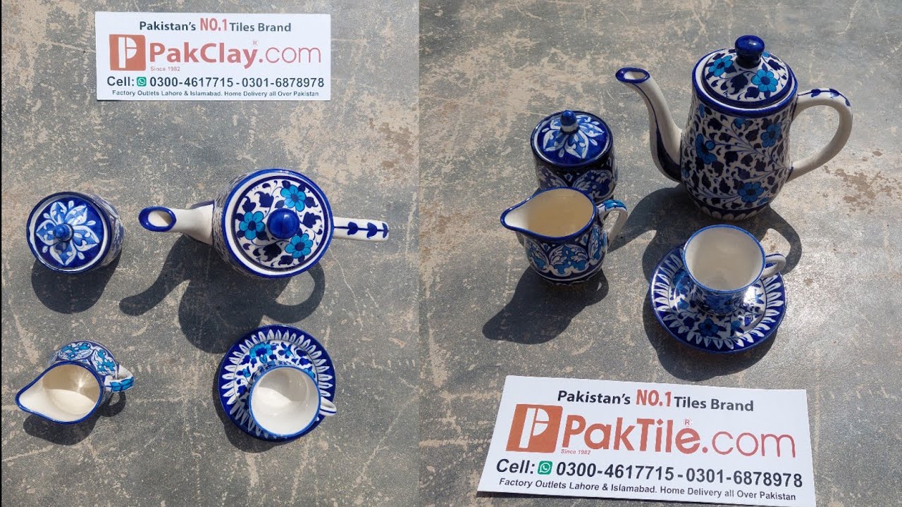 Blue Pottery Tea Set price in Pakistan, Blue Pottery Multan online