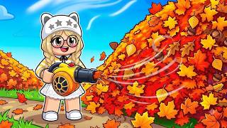 SINAKO NAMIN ang mga DAHON sa Roblox CLEAN all The LEAVES...