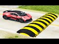 Cars vs Giant Speed Bump - Beamng drive