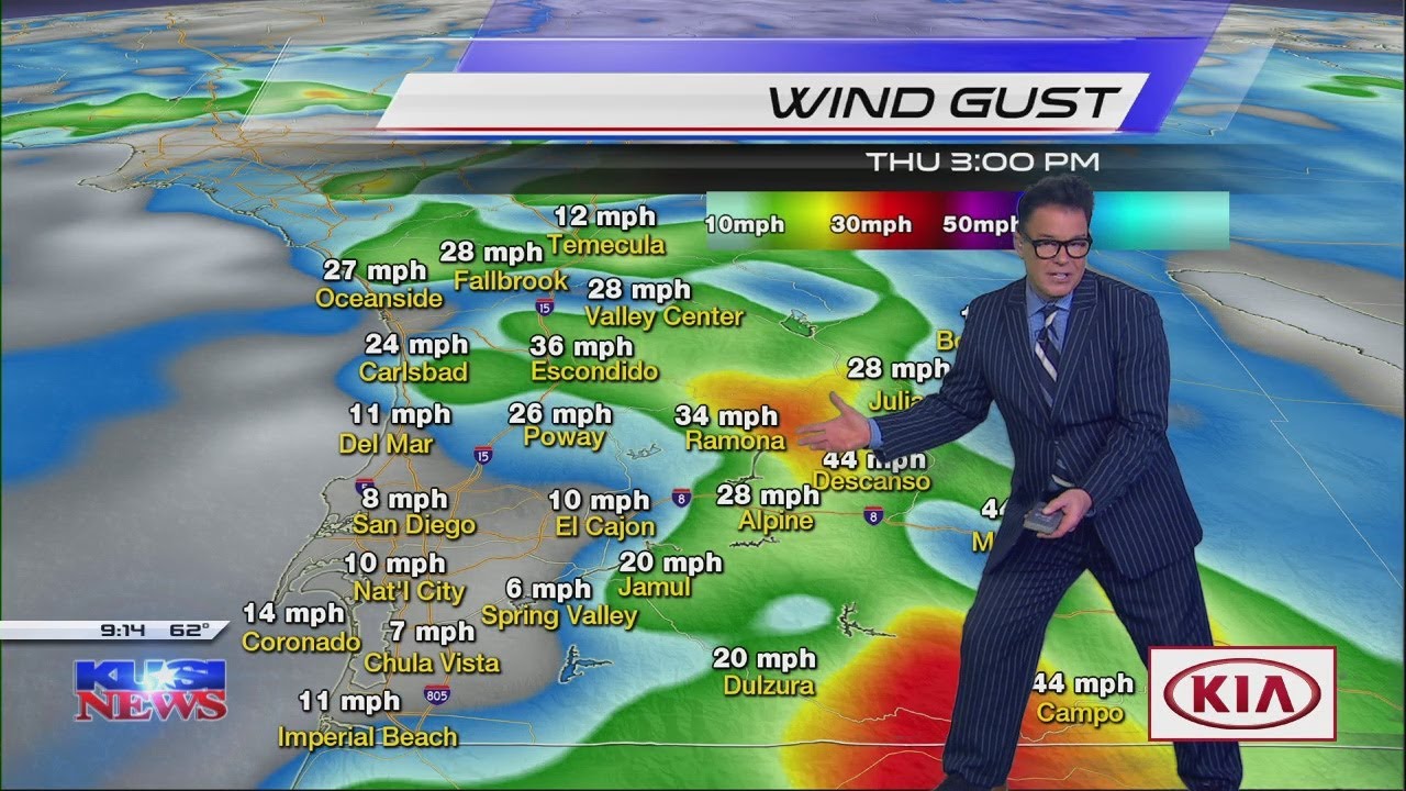 Strong Santa Ana winds place San Diego County under wildfire warning ...