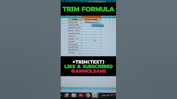 Excel Tips & Tricks | How to Use TRIM Formula in Excel How to Use TRIM Function in Excel #excel