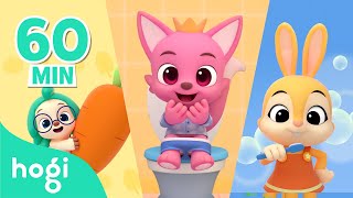 Potty Song \& Brush your teeth song | Compilation | Learn Healthy Habits | Hogi \& Pinkfong
