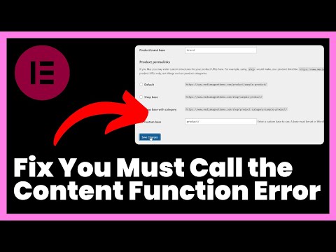 How to Fix the You Must Call the Content Function Error in Elementor