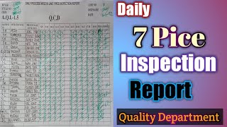 How to inline 7 pice inspection report | Swing 7 pice Inspection  Report
