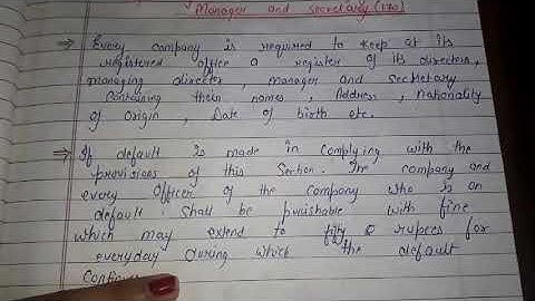 AUDITING|REGISTER OF DIRECTOR,MD,MANAGER AND SECRETARY 170|CHAPTER-21|PART-173|HANDWRITTEN NOTES||