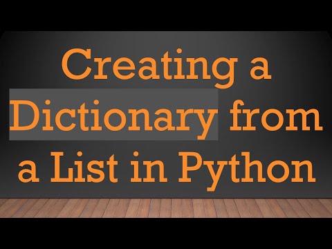Creating a Dictionary from a List in Python