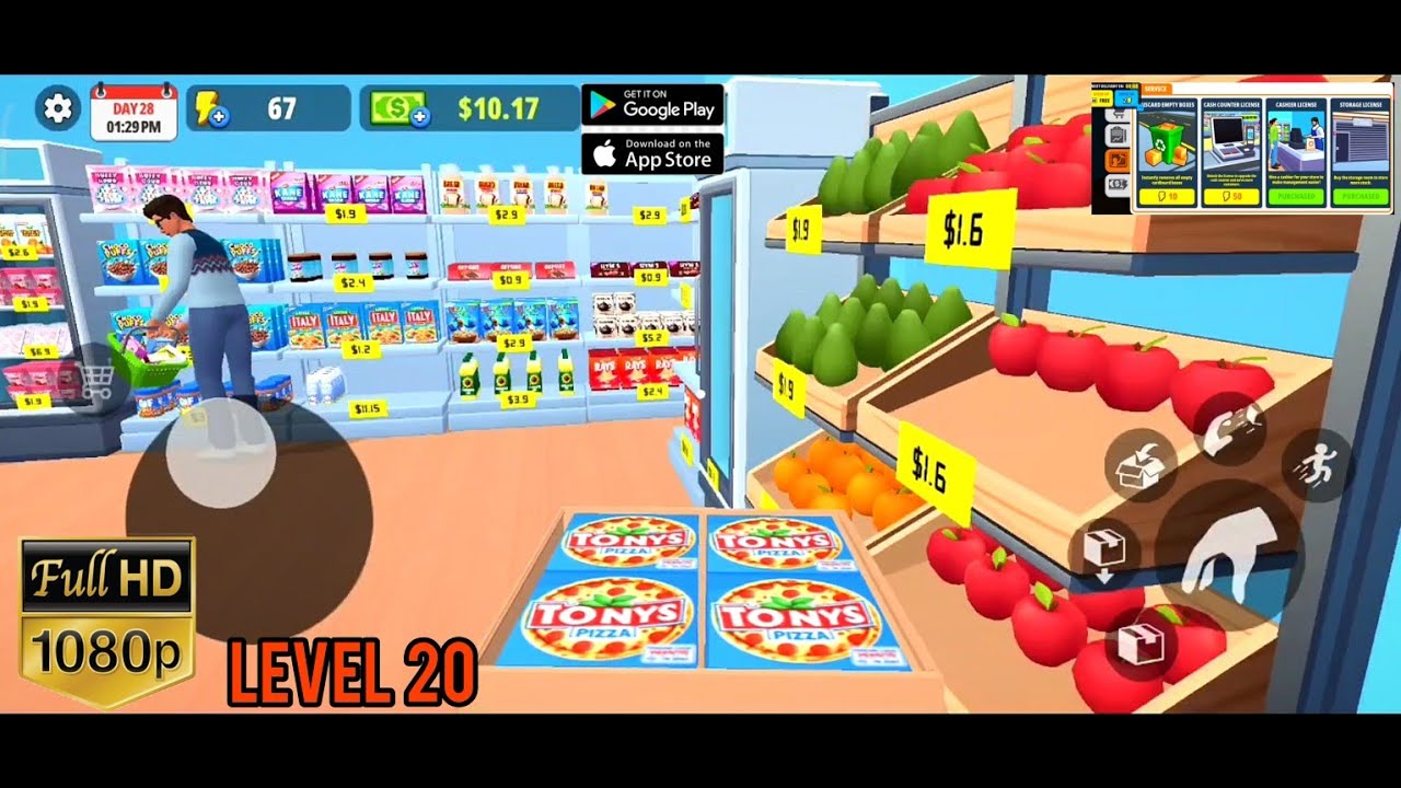 Store Upgraded at Level 20 😍 Supermarket Simulator 3D gameplay 🔥 POCO ...