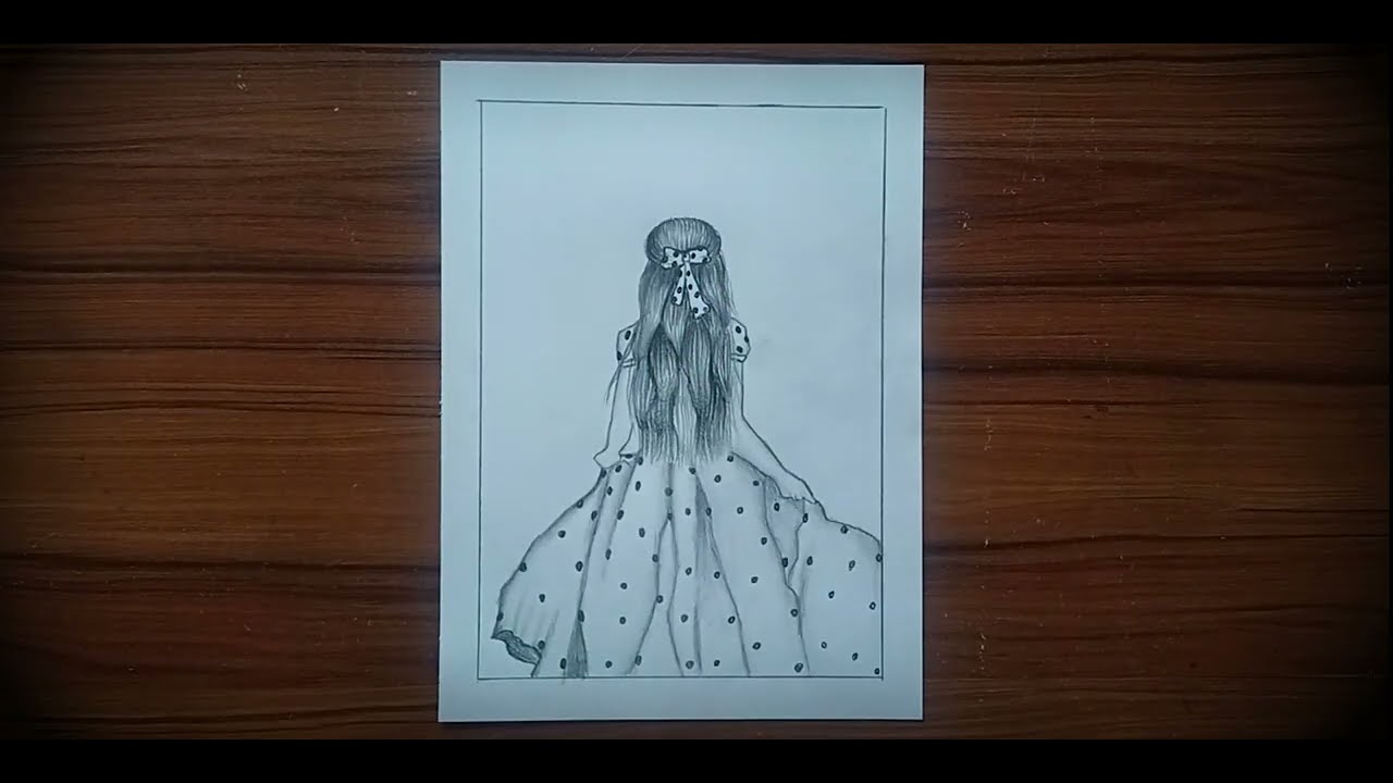 Pencil sketch || How to draw Cute Girl - step by step || Drawing ...