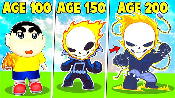 Shinchan Opened GHOST RIDER game in Roblox! Super Hero Run
